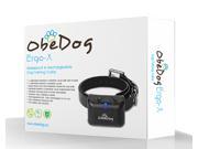 ObeDog Ergo X Rechargeable and Full Waterproof No Bark Dog Training Collar with separate Intensity and Sensitivity Adjustments and Auto Protection Mode for Al