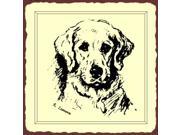 Retriever Dog Sketch Vintage Metal Animal Retro Tin Sign