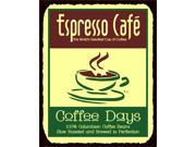 Espresso Cafe Vintage Metal Art Coffee Shop Diner Retro Tin Sign