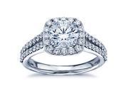 1.75 Ct. Round Cushion Halo Split Band Real Diamond Engagement Ring GAL Certified F G I1 I2 FREE ring size!