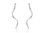 Hot Fashion Accessories Twisted Line Polished 925 Sterling Silver Drop Earrings Incl. ClassicDiamondHouse Gift Box Cleaning Cloth