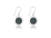 Sterling Silver Earring Hooks Sparkling Charcoal Diamond Cut Round Drop Dangle Incl. ClassicDiamondHouse Gift Box Cleaning Cloth