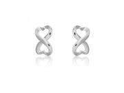 Love Fashion Infinity Hearts Design Polished 925 Sterling Silver Fancy Earrings Incl. ClassicDiamondHouse Gift Box Cleaning Cloth