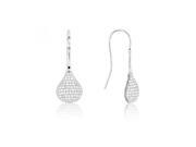 Elegant Jewelry Puffed Teardrop CZ Dimaonds Pave 925 Sterling Silver Drop Earrings Incl. ClassicDiamondHouse Gift Box Cleaning Cloth