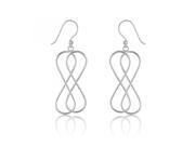 Timeless Fashion Double Infinity Design 925 Sterling Silver Drop Earrings Incl. ClassicDiamondHouse Gift Box Cleaning Cloth