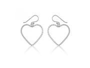 Attractive Design Open Heart Braided Wires 925 Sterling Silver Drop Earrings Incl. ClassicDiamondHouse Gift Box Cleaning Cloth