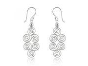 Cocktail Jewelries Celtic Design 925 Sterling Silver Multiple Swirls Dangle Earrings Incl. ClassicDiamondHouse Gift Box Cleaning Cloth