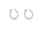 Ladies Accessories Open Circle Hammered Finish 925 Sterling Silver Hoop Earrings Incl. ClassicDiamondHouse Gift Box Cleaning Cloth