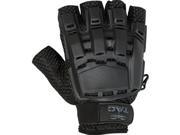 Valken V Tac Half Finger Hard Back Paintball Airsoft Gloves Black XS S