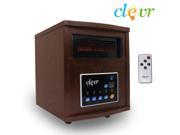 Clevr Portable Electric 1500w Infrared Heater Quartz Wood 1200 SQFT Fireplace