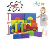 Clevr Giant Foam Play Blocks 48 Piece Blocks Play Set Sensory Developmental