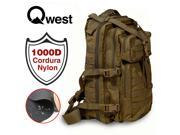 Qwest Outdoor 45L 1000D Tactical Militarily Style Pack Molle Daypack Brown