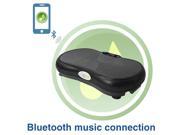 Black Mini Crazy Fit Full Body Vibration Thin Platform Massage Machine Bluetooth