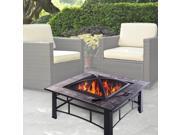 Clevr 33 Metal Fire Pit Table Backyard Patio Garden Bon Heater Firepit
