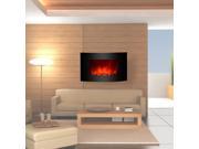 Clevr 750 1500W 36 Adjustable Electric Wall Mount Fireplace Heater Curve Colors