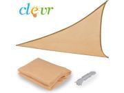 New Premium Clevr Sun Shade Canopy Sail 18 x18 x18 Triangle Outdoor Patio Sand