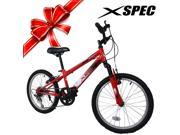 Xspec 20 6 Speed Boys Junior Teen Mountain Bike Bicycle Trail Commuter Red