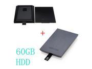 60GB 60G 60 GB Internal HDD Hard Drive Disk Kit Black Replacement Case Shell For Microsoft Xbox 360 Slim