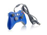 Blue USB Dual Shock Game Pad Wired Controller Gamepad Joystick Jaypad for Microsoft Xbox 360 PC