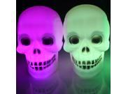 Halloween Luminous Colorful LED Flash Skull Night Light Lamp Gift Toy
