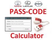 TOYOTA PASS CODE Calculator for Toyota Lexus Scion original development tool Works for programming keys