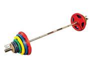 Body Solid Colored Rubber Grip Olympic Weights 500 lbs Weight Set OR500S *New*