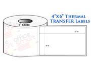 4 Rolls 4x6 Thermal Heat Transfer Labels for Zebra TLP2844 TLP2442 TLP2844 GC420t GK420t GX420t Wax Resin Ribbon Barcode Printer