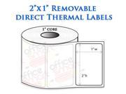 6 Rolls 2x1 Removable Direct Thermal Labels Zebra LP2844 LP2442 LP2844 TLP2844 ZP450 GC420d GC420t GK420d GK420t GX420d GX420t Barcode Printer