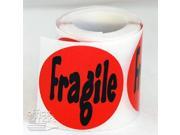 4 Rolls 1.5 Circle Round Fragile Red Shipping Mailing Stickers Labels Rolls