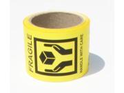 4 Rolls 3x2 Fragile Handle With Care Yellow Shipping Stickers Labels Rolls
