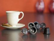 CoffeeDuck Black Refillable Espresso Coffee Filter Capsules For Nespresso 3 Pods