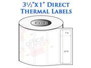 1 Roll 3.5x1 Direct Thermal Labels for Zebra Industrial S4M Z4M 105SE 105S 105SL 160S S500 S600 Z4000 ZT200 ZT220 ZT230 ZM400 ZM600 110Xi4 140Xi4 170Xi4 220Xi4