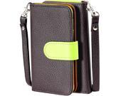 SOJITEK Samsung Galaxy Alpha SM G850 Leather Book Style Folio Stand Wallet Flip Cover Brown Case w Stand