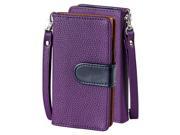 SOJITEK Nokia Lumia 730 735 Leather Book Style Folio Stand Wallet Flip Cover Purple Case w Stand