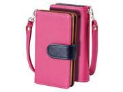 SOJITEK Sharp AQUOS Crystal 306SH Leather Book Style Folio Stand Wallet Flip Cover Pink Case w Stand