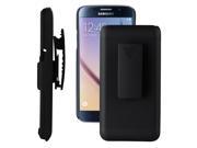 Black Shell Holster Belt Clip Case Stand for Samsung Galaxy S6
