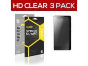 3x Lenovo A6000SUPER HD Clear Screen Protector Guard Film