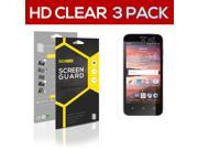 3x ZTE Overture 2 Cricket SUPER HD Clear Screen Protector Guard Film