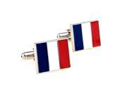 Enamel French Flag Cufflinks With Gift Box