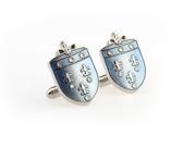 Fleur di Lis French National Crest Shield Cufflinks With Gift Box