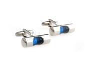 Working Blue Level Cufflinks Cuff link with Gift Box