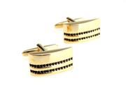 Romance Golden crystal square Cufflinks Cuff link with Gift Box