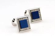 enamel with the edges crytal plated Cufflinks Cuff link with Gift Box