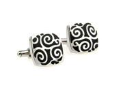 Silver Stainless enamel vines Cufflinks Cuff link with Gift Box