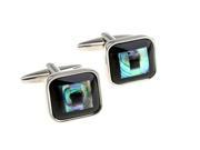 square abalone shell Cufflinks with Gift Box