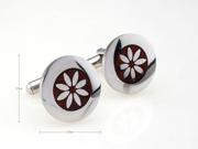 stainless steel classical flower Cufflinks Cuff link with Gift Box