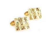 gold hollow Cufflinks Cuff link with Gift Box