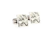 stainless steel pure leaf Cufflinks Cuff link with Gift Box