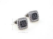 vintage style with black crystal Cufflinks Cuff link with Gift Box