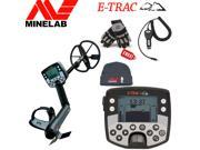 Minelab E Trac Metal Detector Special Bundle with Free Gloves Car Charger and Cap